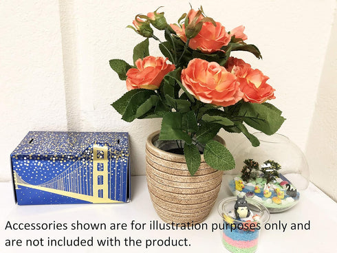 Admired By Nature Artificial Potted Plant, 13' L, Orchid Mix-Rose...