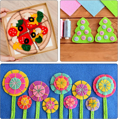 300pcs Round Felt Circles, 15mm 5/8" Pre Cut Felt Craft Pads Non-Woven Mini Felt Fabric Circles for DIY Sewing Handcraft Cut Projects Craft Finish...