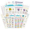 Paper House Productions Planner Sticker Day Tracker Set of 4 Packs of Sticker Sheets for Planners, Journaling and Crafting...