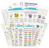 Paper House Productions Planner Sticker Day Tracker Set of 4 Packs of Sticker Sheets for Planners, Journaling and Crafting...
