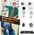 Kaptron Theft and Drop Protection Phone Tether - 30” Safety Retractable Phone Clip, Anti-Drop Travel Clip, Universal Retractable Phone Lanyard wit...