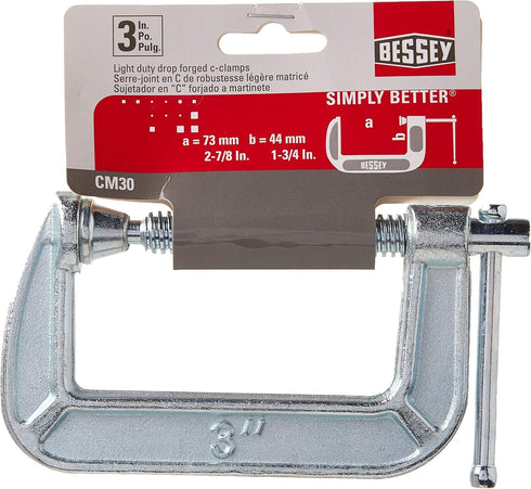 BESSEY CM30 Drop Forged, C-Clamp, 3 In, Black...
