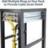 StarTech - CMHOOK1UN .com 1U Vertical 1.8 x 3.9in Server Rack Cable Management D-Ring Hook w/ Flexible Opening - Network Rack-Mount Cord Organizer...