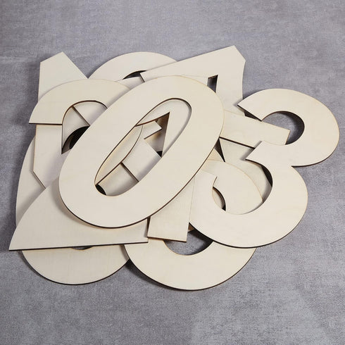 12 Inch Large Wood Number Sign 0, Unfinished Blank Wooden Slice Board for DIY Crafts Home Birthday Decorations Props...