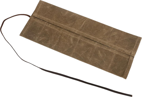 HERSENT Waxed Canvas Watch Roll Handmade Waterproof Multi-Purpose Travel Case Watch Roll-up Organizer Holds 6 Wristwatches Best Gift for Him Her B...