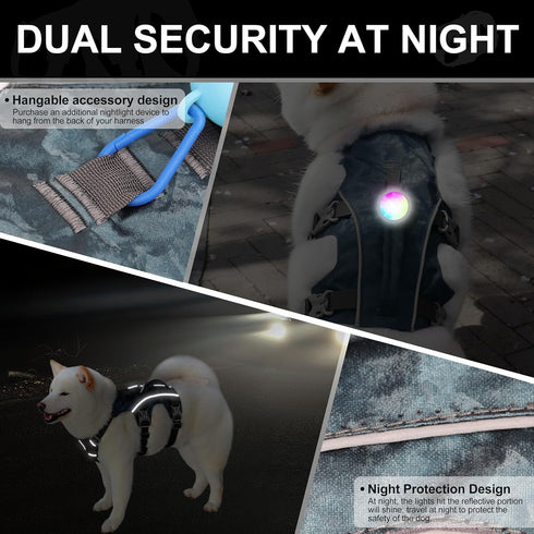 Puppy Harness Escape Proof Dog Harness for Small Dogs - Waterproof Reflective Breathable Dog Vest with Handle for Daily Walking, Training (Gray, X...