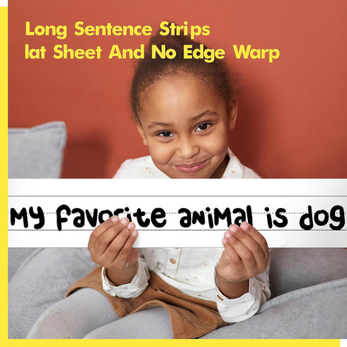 10 Pack Magnetic Sentence Strips, Dry Erase Writing Strip Erasable & Writable Lined Sentence Learning Strip for Classroom Learning Tool School, Of...