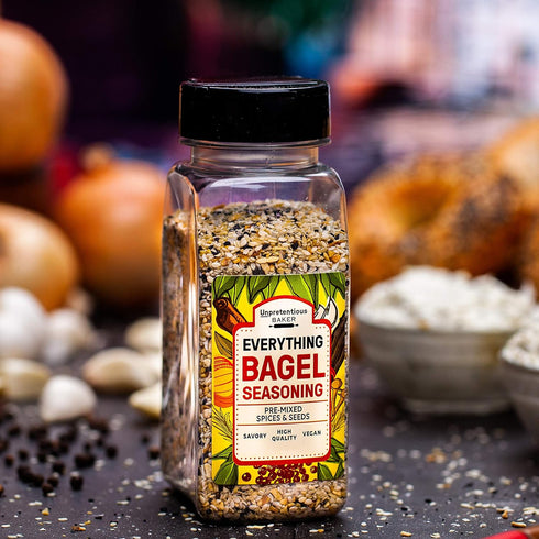 Everything Bagel Seasoning Add Texture & Flavor to Any Recipe, Mix of Sesame Seeds, Garlic, Onion & Salt, Convenient Shaker Bottle (8 Ounce)...