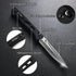 FLISSA Folding Pocket Knife, 4-inch EDC Knife with G10 Handle, D2 Steel Blade, Belt Clip, Thumb Stud and Axis Lock, Tactical Knives for Men Women,...