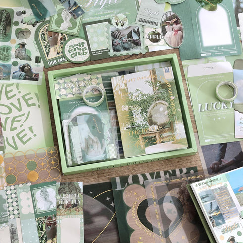 emmoolife Scrapbooking Supplies Kit, Vintage Aesthetic Scrapbook Kit for Bullet Junk Journal, Stationery, A6 Grid Notebook, DIY Journaling Supplie...