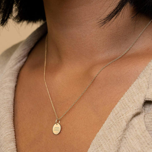 Befettly Constellation Necklace Pendant 14K Gold-Plated Hammered Round Disc Engraved Zodiac Sign Pendant 17.5’’ Adjustable Dainty Necklace...