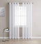 LinenZone Sheer Curtains. Faux Linen White Sheer Curtains. 2 Sheer Curtain Panels in Package. Elegant 84 Inch Curtains for Living Room, Bedroom, K...