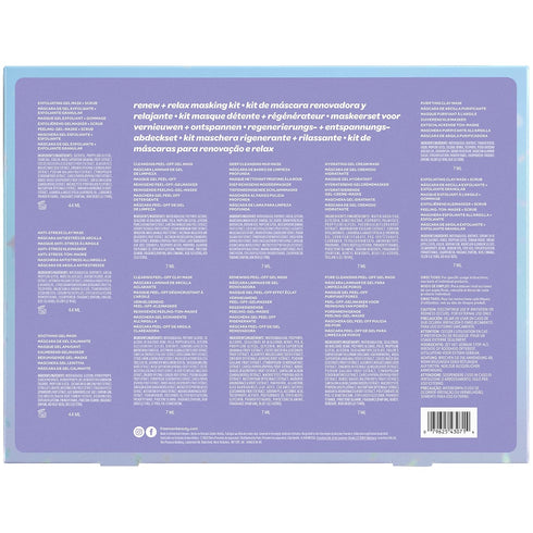 Freeman Limited Edition Renew & Relax Mask Kit, Face Masks To Soothe, Rejuvenate, and Deep Cleanse Pores, Facial Mask Variety, Silicone Mask Appli...