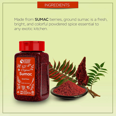 USimplySeason Sumac Spice (Original Powder, 5 Ounce)...