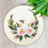 3 Sets of Full Range Embroidery Kits for Adults, Stamped Embroidery kit Include Stamped Embroidery Cloth with Floral Pattern, Embroidery Hoops, Co...