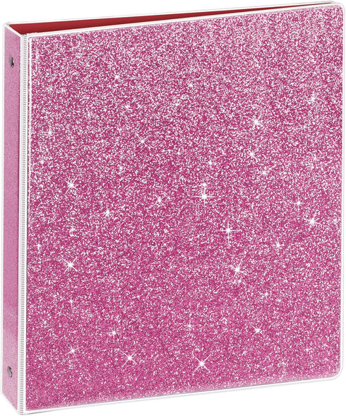 3 Ring Binder, Glitter 1 Inch Binder Organizer (10.5'' x 11.5'') Holds 8.5'' x 11''Letter Size 300 Pages, Waterproof Durable View Binder, 1 Pack, ...