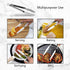 Country Kitchen Stainless Steel Silicone Tipped Kitchen Food BBQ and Cooking Tongs Set of Two 10” and 13” for Non Stick Cookware, BPA Fee, Stylish...