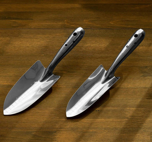 Bend Proof Garden Trowel Heavy Duty All Metal Japanese Stainless Steel, Made in Japan, Hand Garden Shovel Tool with Measurements for Planting, Dig...
