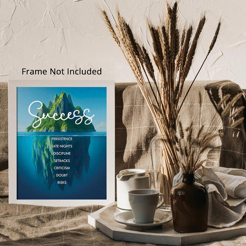 Posterizer 1 pcs-Success encouraging daily reminder-Motivational & Inspirational Art-Workplace & Office Art-Decor for Home & Office- UNFRAMED Wall...