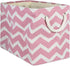 DII Polyester Container with Handles, Chevron Storage Bin, Medium, Rose...