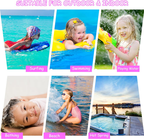 Catalonia Mermaid Hooded Bath Towel for Girl 2-6 Years Old,100% Cotton Swim Poncho Towel, Sand Proof Beach Pool Towel for Child Kids Toddler...