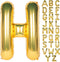 Letter Balloons 40 Inch Giant Jumbo Helium Foil Mylar for Party Decorations Gold H...