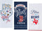 3 Texas Themed Decorative Cotton Kitchen Towels Set with White, Blue and Red Print | 2 Flour Sack and 1 Terry Towel for Dish and Hand Drying | By ...