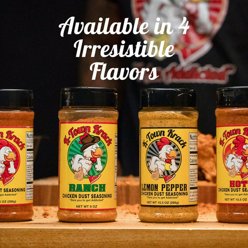 K-Town Krack - Lemon Pepper Chicken Dust Seasoning - Lemon Pepper Seasoning & BBQ Rub Seasoning for Chicken, Beef, Pork, Fish - All-Purpose Season...