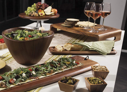 Lipper International Acacia Tree Bark Coasters, Set of 4...