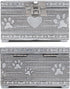 Cottage Garden Home Dog Pawprint Silver Tone Metal Jewelry Keepsake Box...