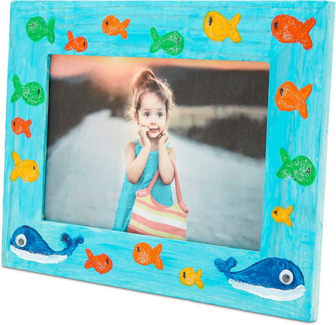 DIY Picture Frames, 4x6 Craft Frames Set, Unfinished Solid Pine Wood DIY Photo Frames, For Arts and Crafts DIY Painting Projects, Set of 3 (6x8 Fr...