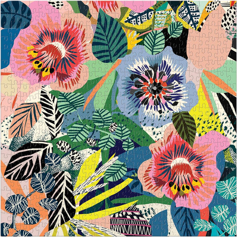 Galison Kitty McCall Lost in The Garden 500 Piece Puzzle from Galison - 20" x 20" Jigsaw Puzzle, Bright Botanical Artwork, Fun and Challenging Act...
