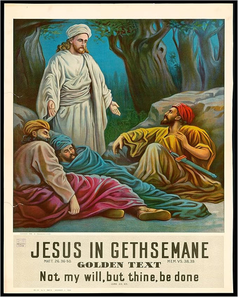 Posterizer 1 pcs-Jesus in Gethsemane poster-Religious Posters-Gifts for Christians -Decor for Church, Sunday School Classroom- unframed wall art...