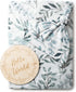 Miaoberry Organic Muslin Swaddle Blankets with Matching Hat and Wooden Hello World Newborn Sign | Eucalyptus Newborn Photography Props | Birth Ann...