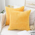 Home Brilliant Yellow Throw Pillow Covers 18x18 Set of 2 Super Soft Couch Pillow Covers Decorative Striped Corduroy Mustard Throw Pillows for Couc...