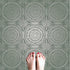 Mudcloth Mandala Stencil, 12.5 x 12.5 inch (L) - Tile Size Reusable African Wall Floor Furniture Stencils for Painting Template...