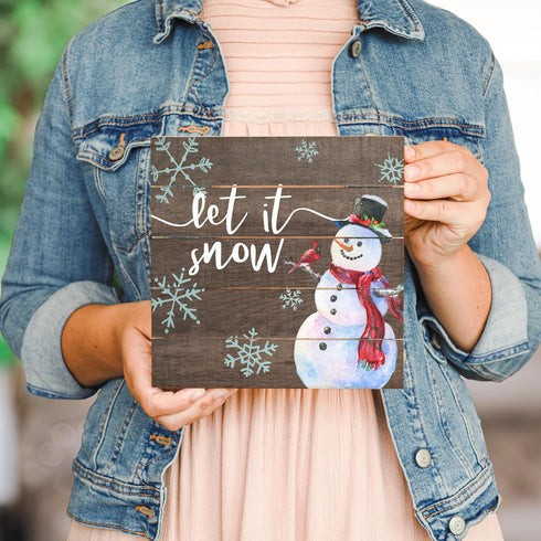 Sincere Surroundings Let It Snow 8 x 8...