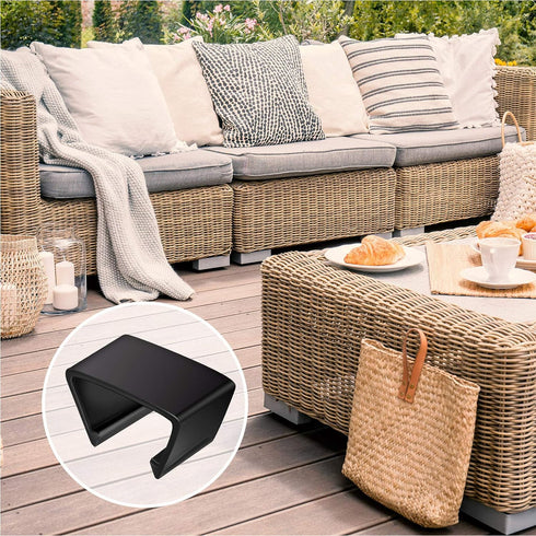 Blulu 16 Pieces Patio Furniture Clips Outdoor Furniture Sofa Clips 2.4 D x 1.4 W x 1.22 H Rattan Clamps Wicker Chair Fasteners, Connect The Sectio...
