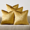 GIGIZAZA Velvet Gold Pillow Covers 18x18?Pack of 4 Decorative Throw Pillow Soft Covers Square Couch Pillow Modern Covers Living Room Luxury Cushio...
