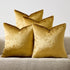 GIGIZAZA Velvet Gold Pillow Covers 18x18?Pack of 4 Decorative Throw Pillow Soft Covers Square Couch Pillow Modern Covers Living Room Luxury Cushio...
