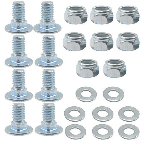 PAOSDKSUI Set of 8, 784-5581A 784-5581 SnowBlowers Carriage Bolts & Nuts Kits Fits MTD 790-00117-0637 790-00120-0637 784-5581A-0637 Shave Plate Sc...