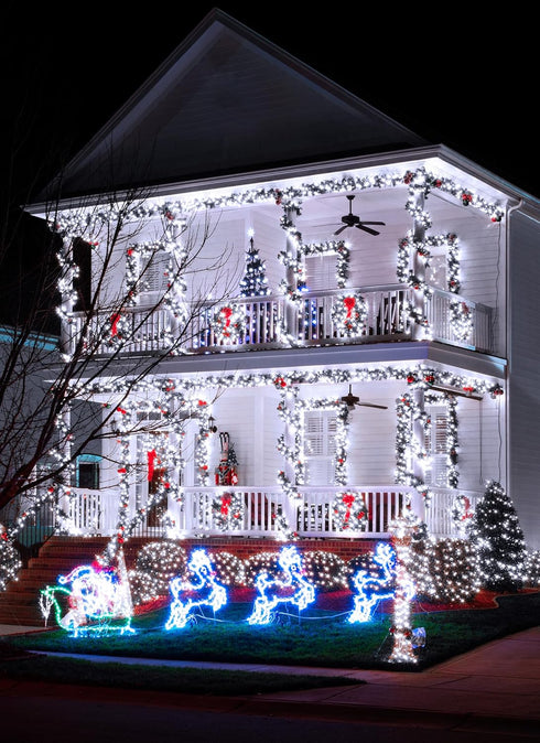 Solar String Lights Outdoor, 2 Pack Total 80 FT 200 LED Solar Powered String Lights with 8 Lighting Modes, Waterproof Patio Lights, Outdoor Solar ...