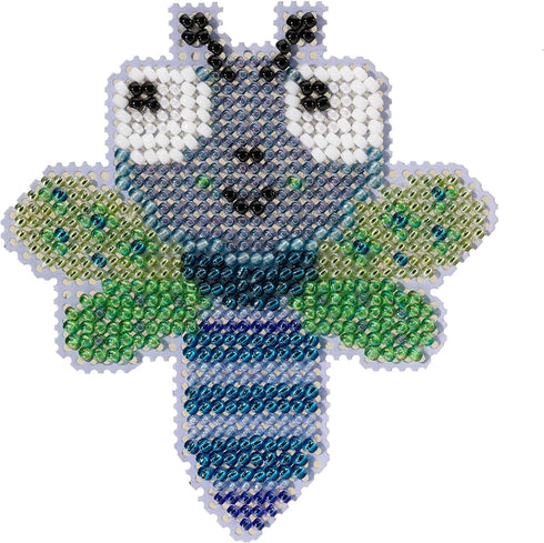 Mill Hill Dragonfly Counted Cross Stitch Ornament Kit 2022 Springtime Beaded Collection MH212214, Multi...