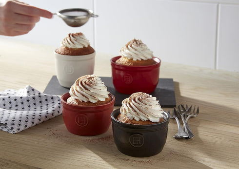 Emile Henry Made in France 5 oz Ramekin (Set of 2), 3.5" by 2", Burgundy Red...