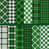 Whaline 24 Sheets St. Patrick's Day Green Plaid Pattern Paper Scrapbook Specialty Paper Double Sided Decorative Craft Paper For DIY Card Making Ph...
