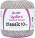Aunt Lydia Coats Crochet 154-435 Crochet, Cotton Classic Size 10, Silver...