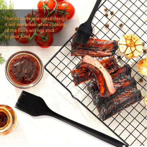 Silicone Basting Pastry Brush, Silicone Basting Brush For Cooking Heat Resistant and One-Pieces Design, BPA-Free, Brushes Spread Oil Butter Sauce ...