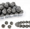 30 Pcs Rhinestone Beads for Jewelry Making, 10mm Round Black Bling Disco Ball Beads, Rhinestone Clay Beads for Crafting, Pens & Bling Baseball Bra...