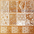 8 Pieces Stencils for Crafts Reusable Texture Spider Stencils Net Wood Grain Stone Spray Paint Layering Stencil Templates for DIY Scrapbook...