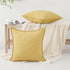 decorUhome Decorative Outdoor Throw Pillow Covers 20x20 Set of 2, Square Linen Rustic Neutral Farmhouse Pillow Covers with Stitched Edge for Couch...